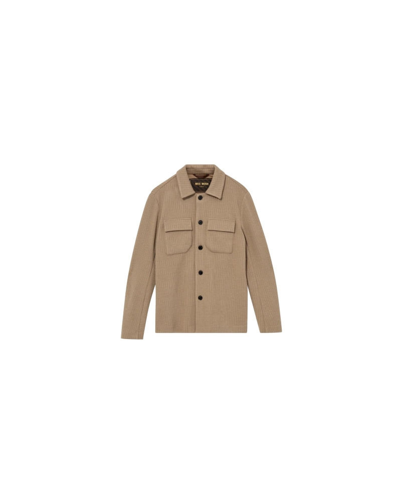 Mos Mosh Gallery Austin knit overshirt dune dune