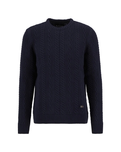 BARBOUR Barbour Lowfen cable crew neck navy