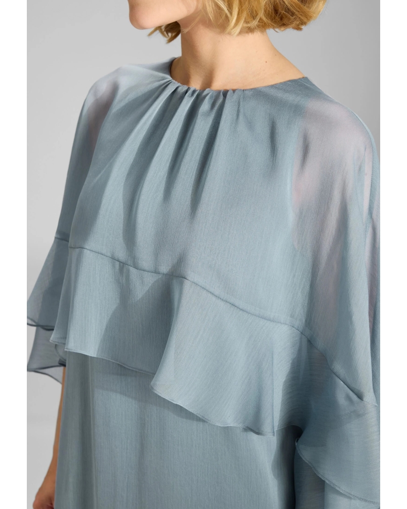Swing Short cape dress ice blue ice blue