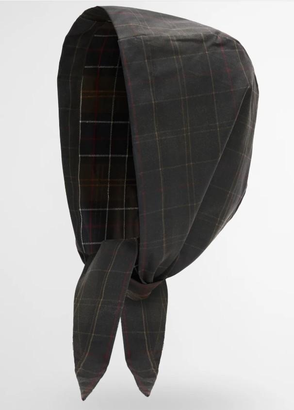 Barbour Arlene waxed headscarf classic tartan
