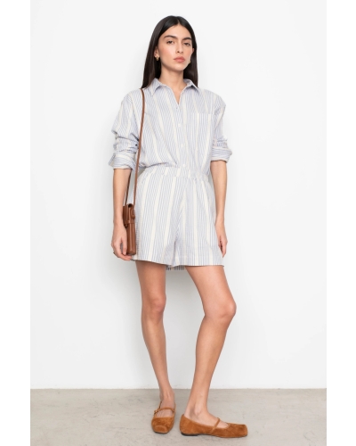 Camilla Pihl Bibi crepe shirt blue stripe