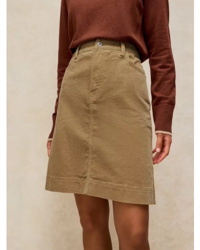 White Stuff Tia cord skirt lgt green