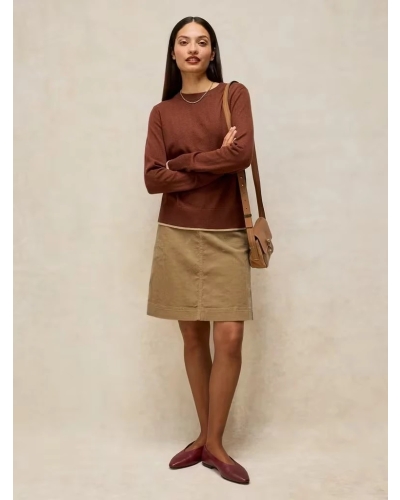 White Stuff Tia cord skirt lgt green