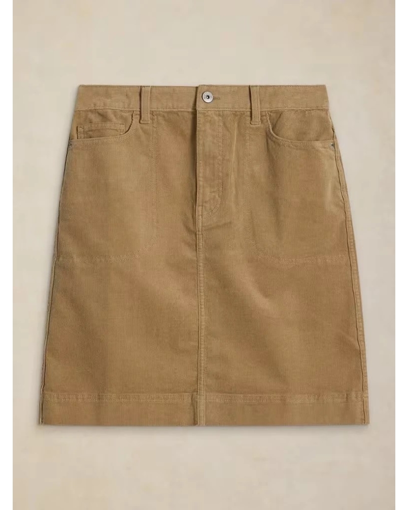 White Stuff Tia cord skirt lgt green
