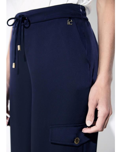 Lola Casademunt Satin cargo pants navy