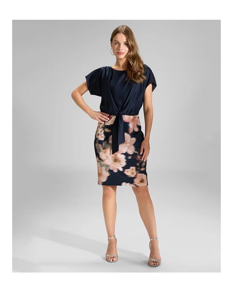 Swing Sheath dress navy multi navy/multi