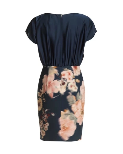 Swing Sheath dress navy multi navy/multi
