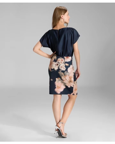 Swing Sheath dress navy multi navy/multi