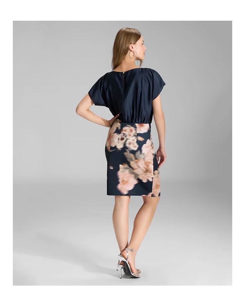 Swing Sheath dress navy multi navy/multi