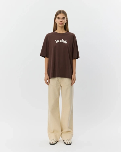Sofie Schnoor Mae oversize t-shirt dark brown dark brown