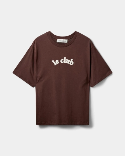 Sofie Schnoor Mae oversize t-shirt dark brown dark brown