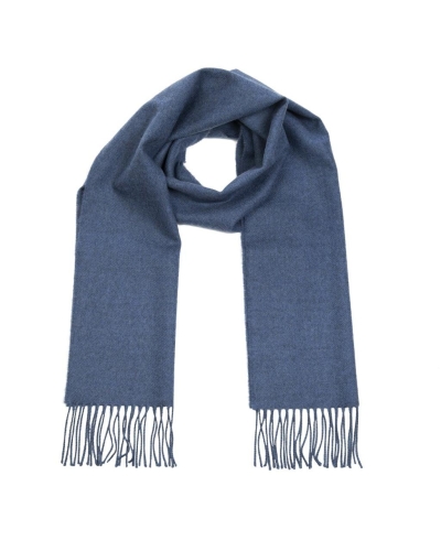 John Hanly Merino Luxury wool scarf denim blue