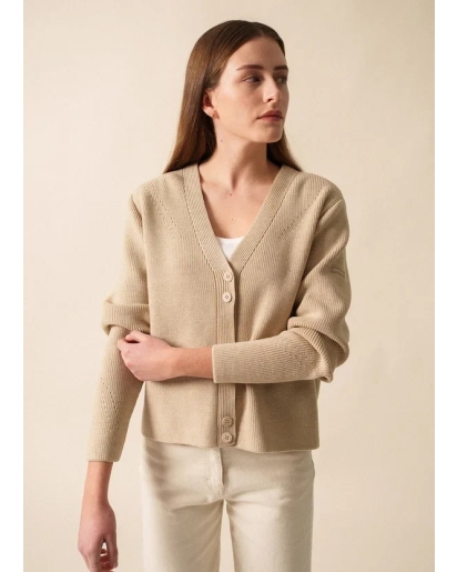 SAINT JAMES Saint James Aoste cardigan beige