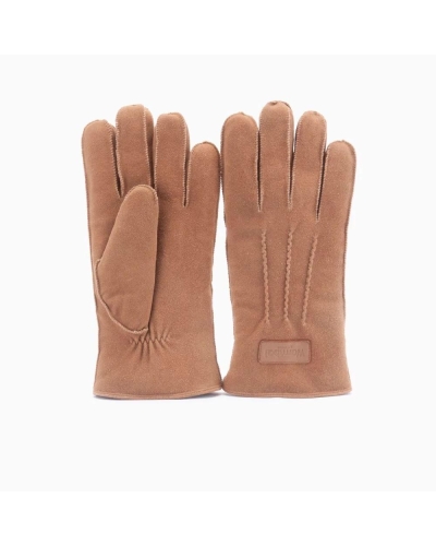 Warmbat Suede men gloves cognac