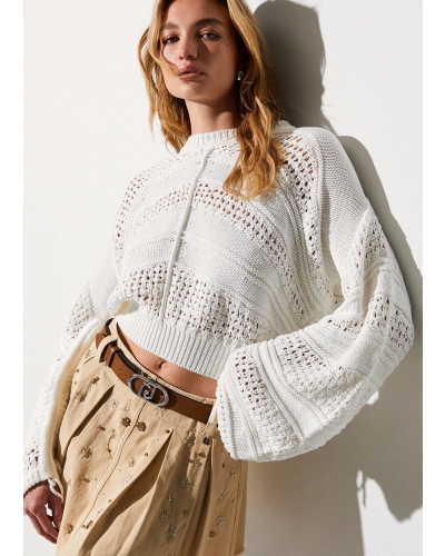 Liu Jo Crochet jumper bianco bianco