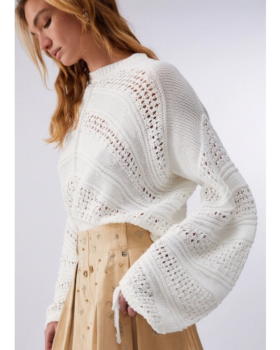 Liu Jo Crochet jumper bianco bianco