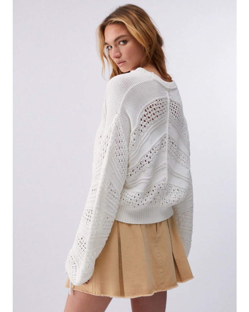Liu Jo Crochet jumper bianco bianco