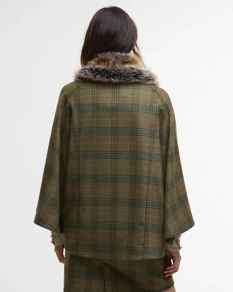 Barbour Flax lilly wool cape birch