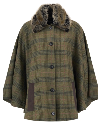 Barbour Flax lilly wool cape birch