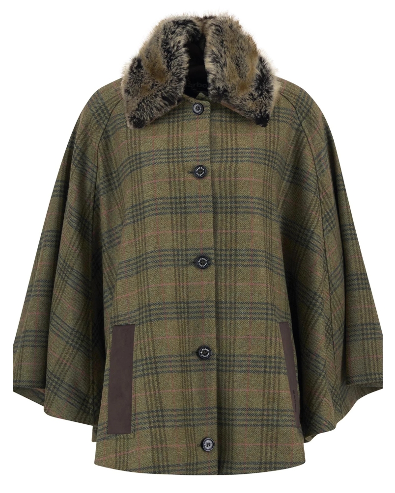 Barbour Flax lilly wool cape birch