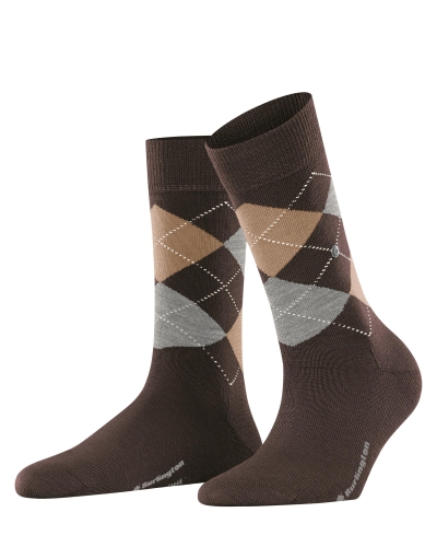 Burlington Marylebone dames sokken dark brown