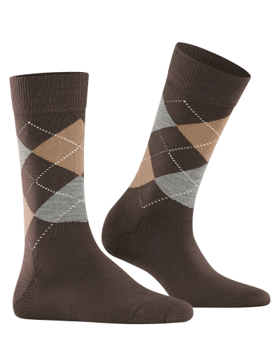 Burlington Marylebone dames sokken dark brown