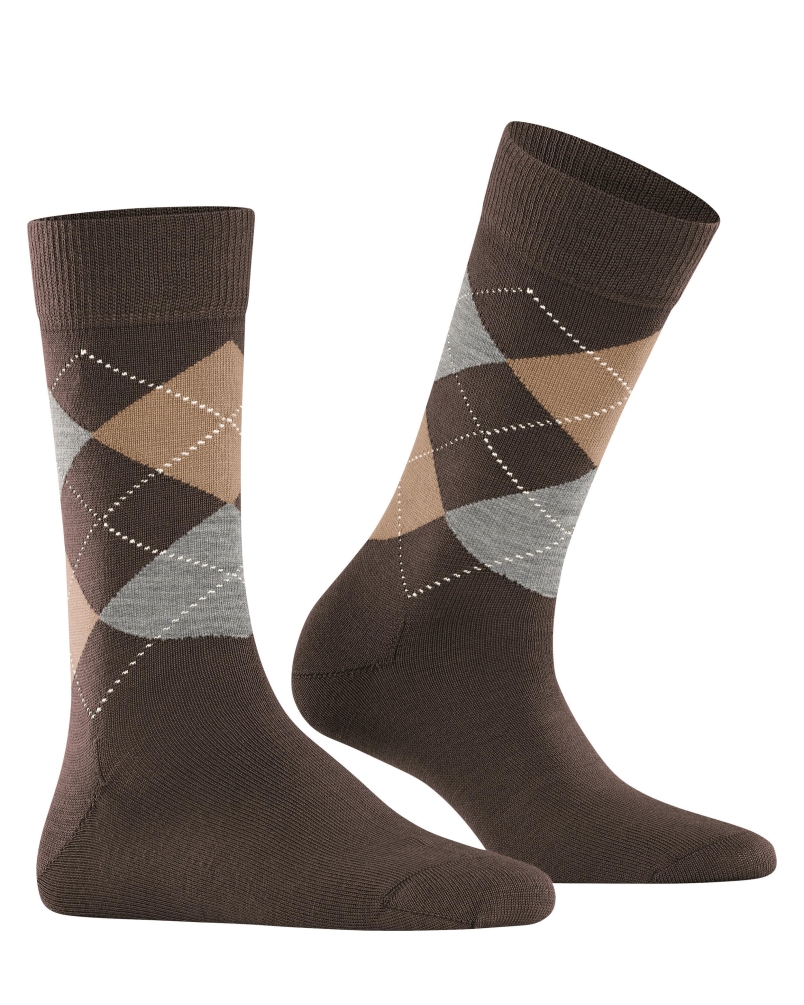 Burlington Marylebone dames sokken dark brown