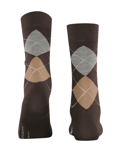 Burlington Marylebone dames sokken dark brown