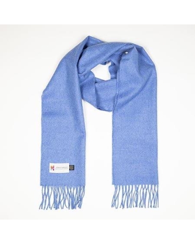 John Hanly Merino luxury wool scarf lapis blue