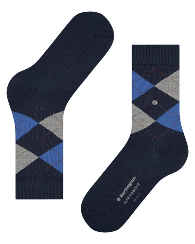 Burlington Marylebone dames sokken marine-1