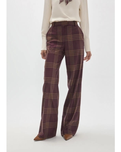 LOLA CASADEMUNT Lola Casademunt Long straight checked pants