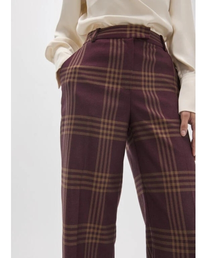 LOLA CASADEMUNT Lola Casademunt Long straight checked pants