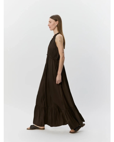 Sofie Schnoor Mel halter neck maxi dress intense brown