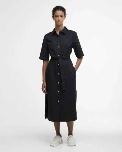 Barbour Sloane midi dress dark navy