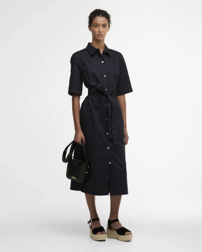 Barbour Sloane midi dress dark navy