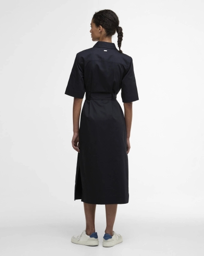 Barbour Sloane midi dress dark navy