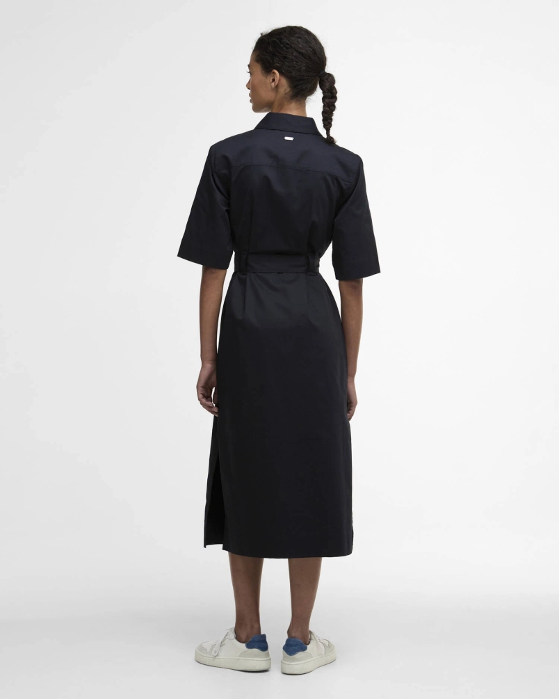 Barbour Sloane midi dress dark navy