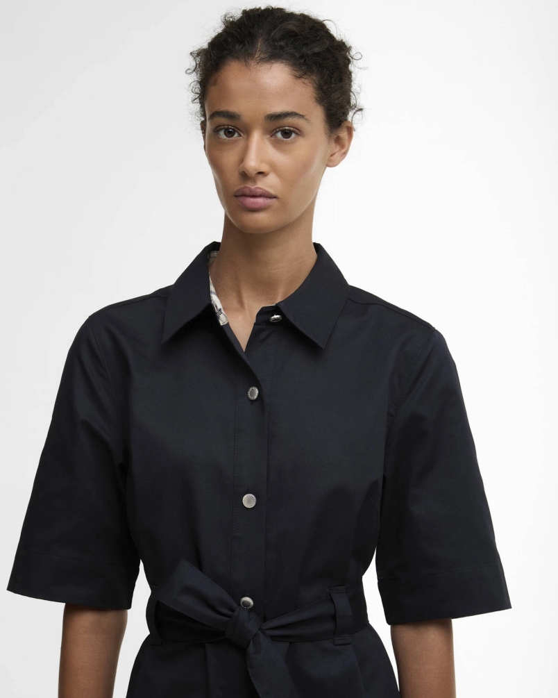 Barbour Sloane midi dress dark navy