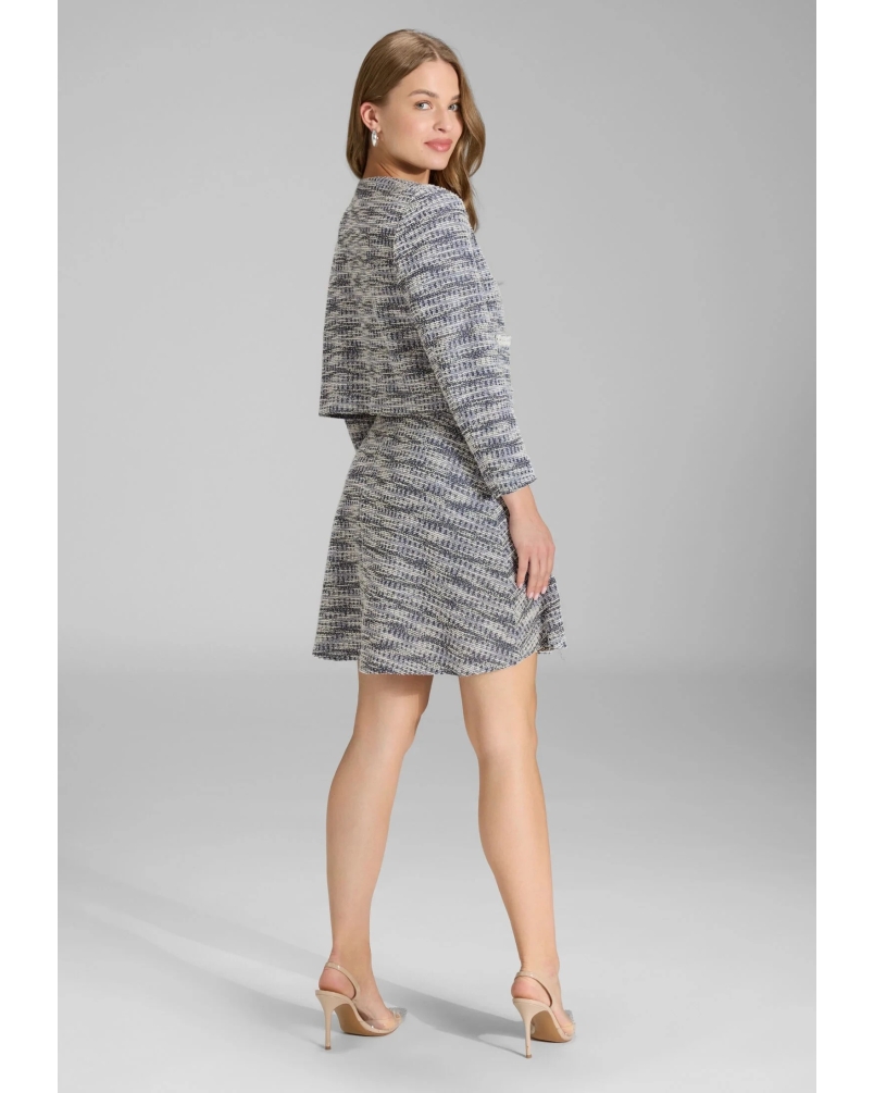 Swing Boxy bouclé jacket navy ivory navy/ivory
