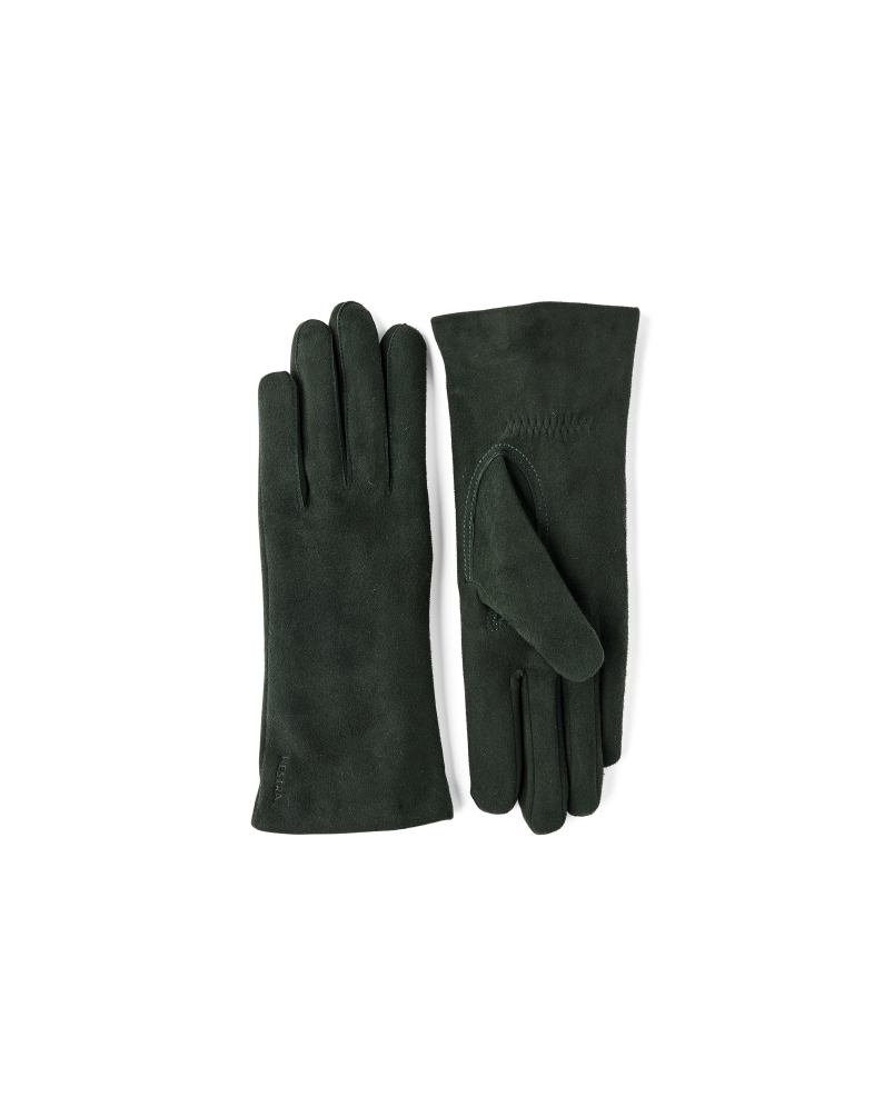 Hestra Elisabeth suede dames handschoenen dark forest