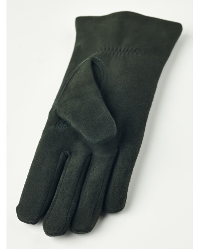 Hestra Elisabeth suede dames handschoenen dark forest