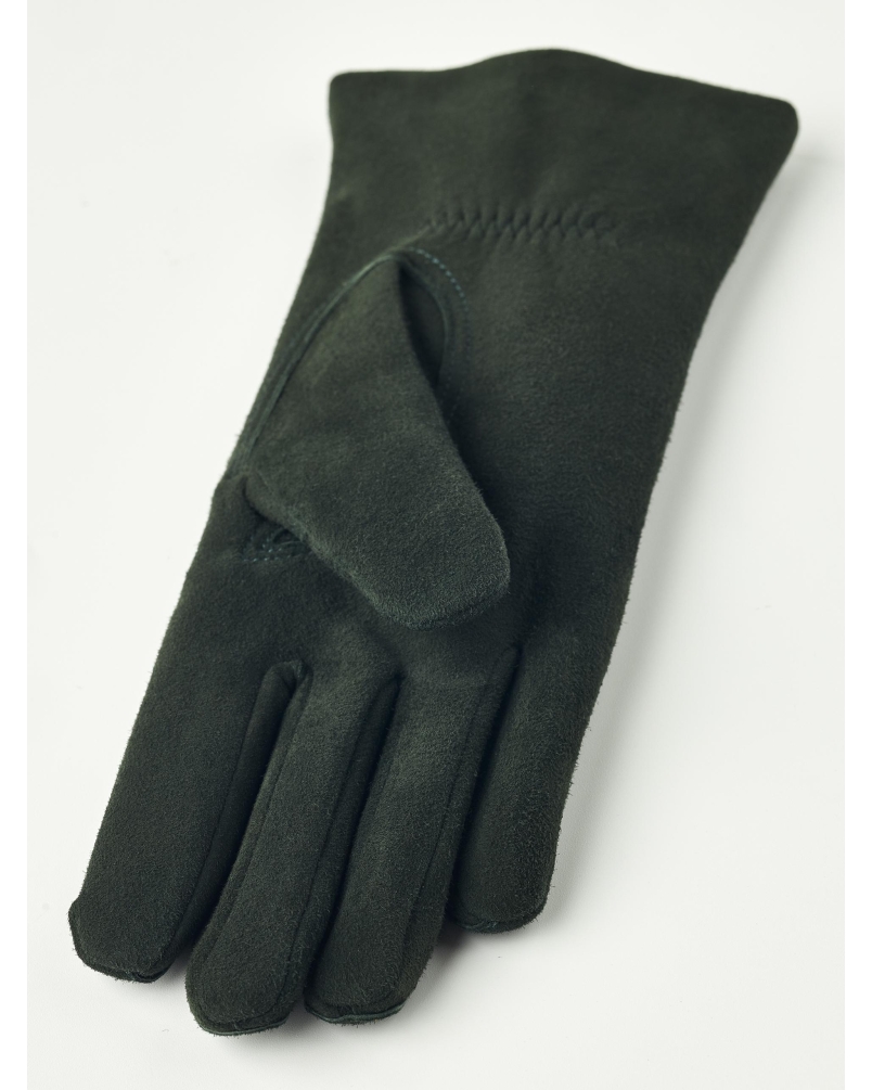 Hestra Elisabeth suede dames handschoenen dark forest