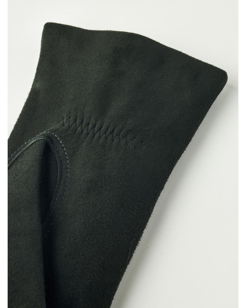 Hestra Elisabeth suede dames handschoenen dark forest