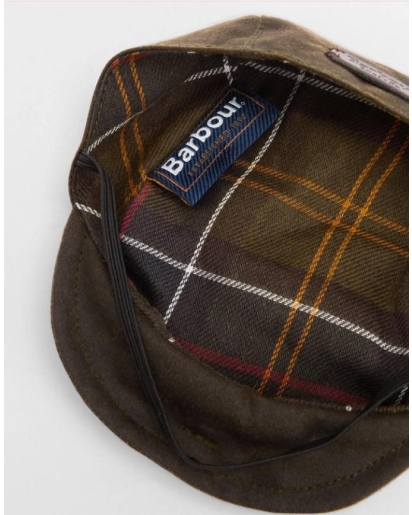 BARBOUR DOG WAX FLAT CAP