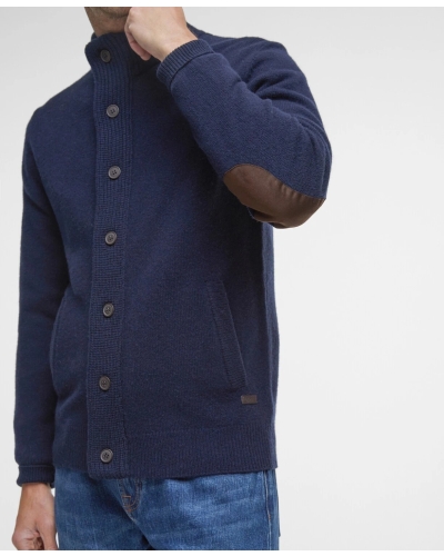 Barbour Patch zip through cardigan navy