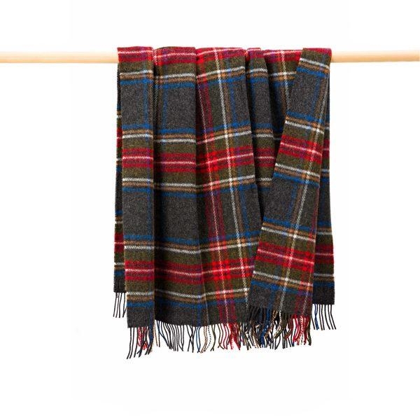 John Hanly Large Irish picnic blanket grey/red stewart