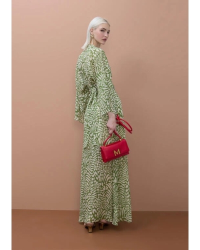Lola Casademunt By Maite Long printed dress ecru/green