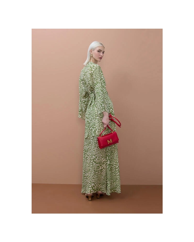 Lola Casademunt By Maite Long printed dress ecru/green