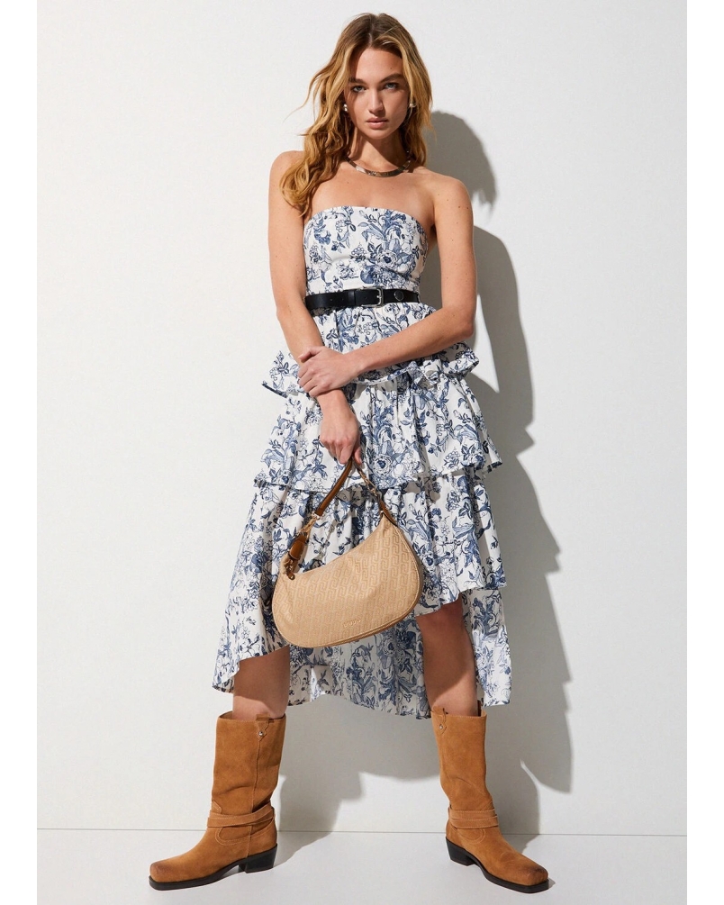 Liu Jo Asymmetrical bustier dress blue