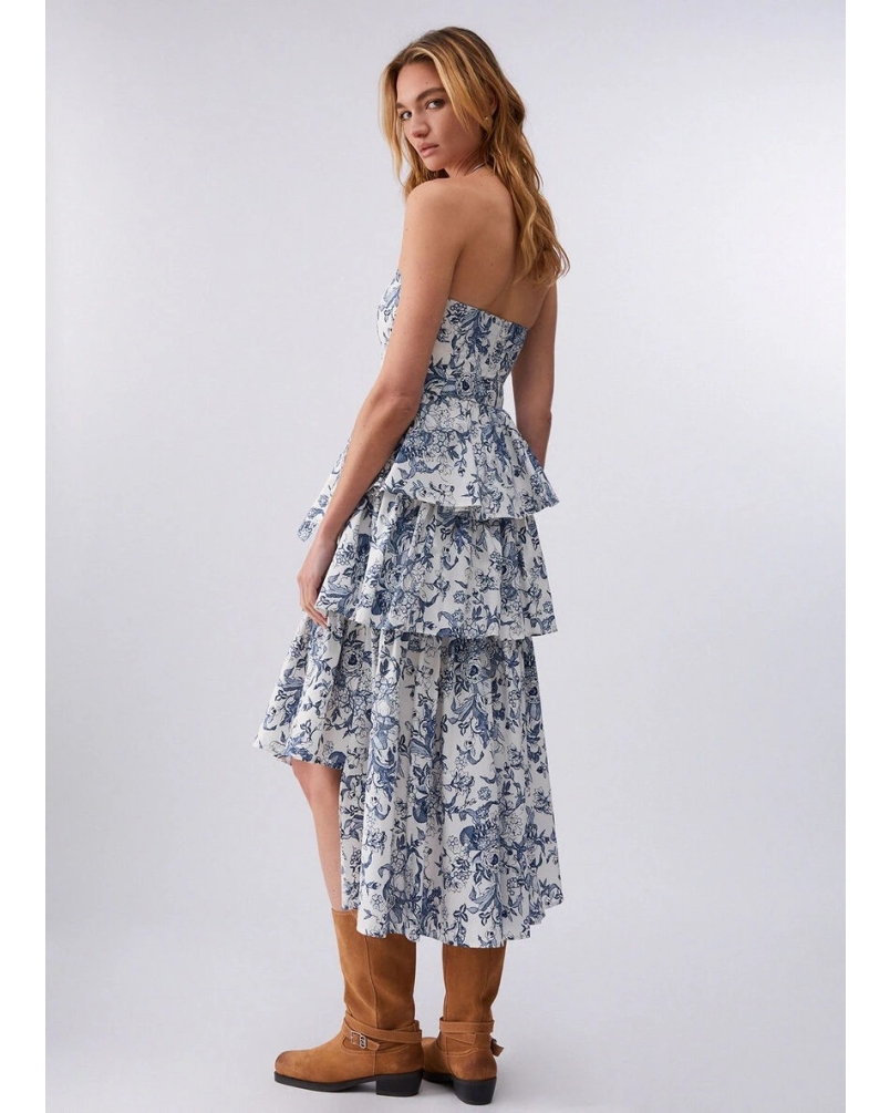 Liu Jo Asymmetrical bustier dress blue